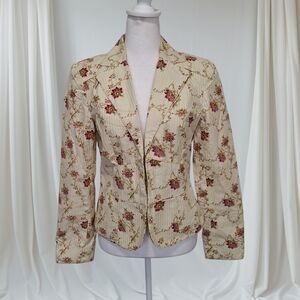 Floral Beige Women's Blazer